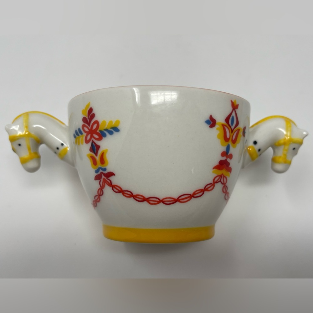 ANTHROPOLOGIE: Child's FIRST CAROUSEL Tea Cup with Horse Head Handles